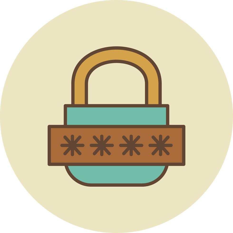 Password Filled Retro vector