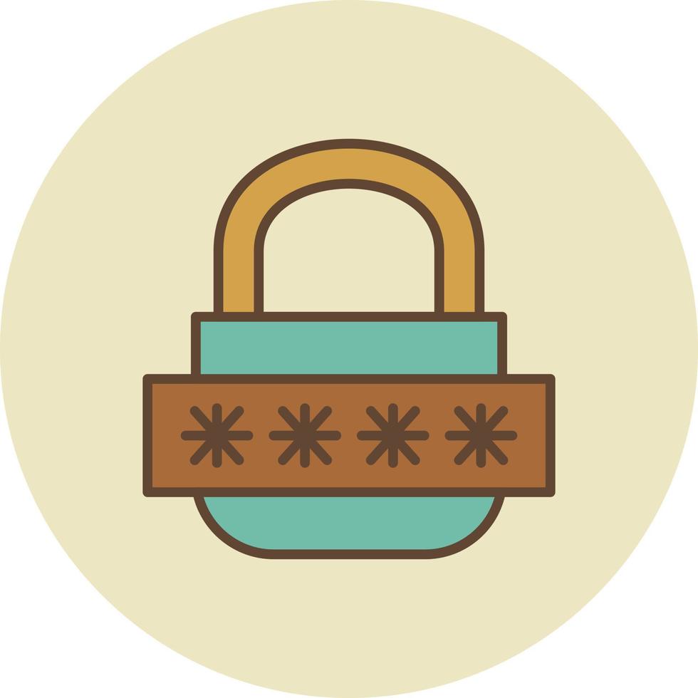 Password Filled Retro vector