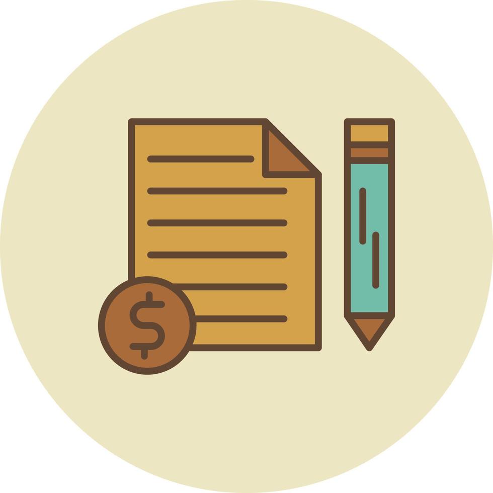 Content Writing Filled Retro vector