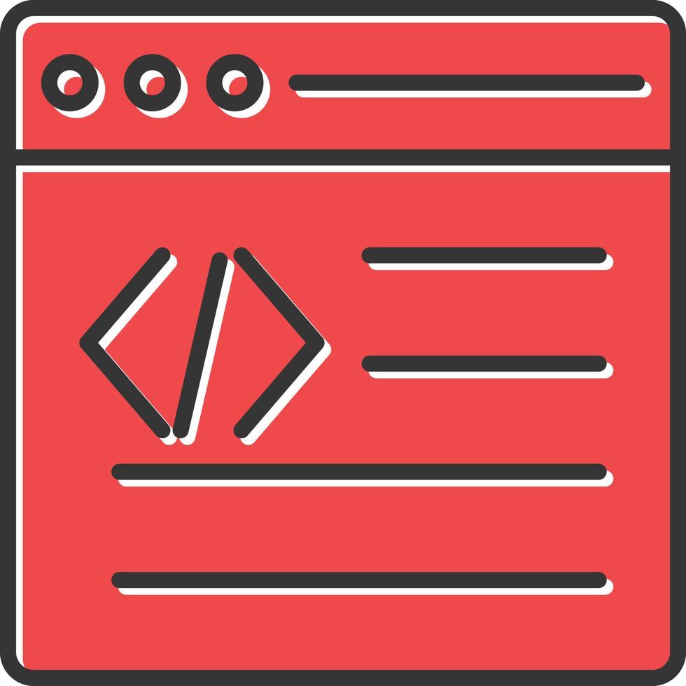 Web Programing Filled Icon vector