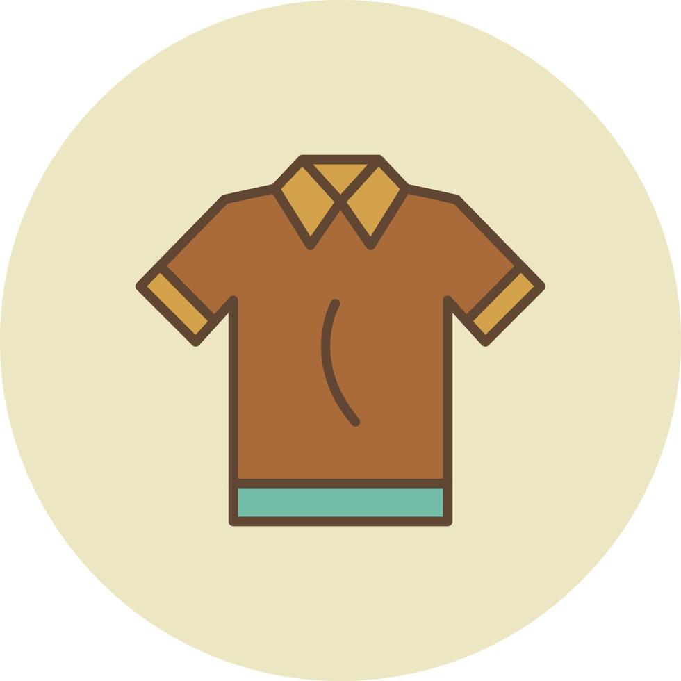 Polo Shirt Filled Retro vector