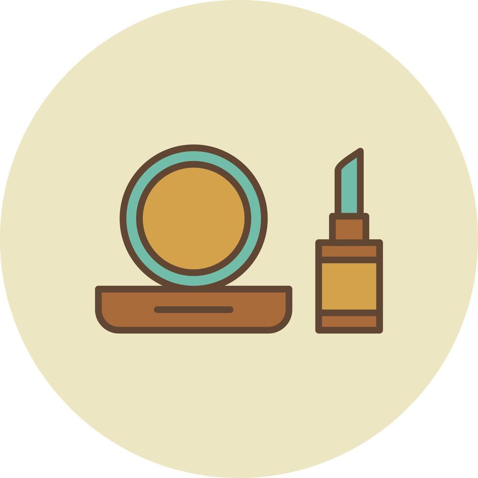 Cosmetics Filled Retro vector