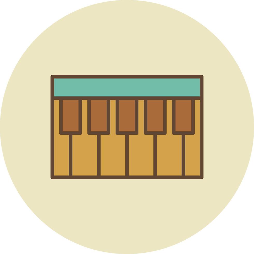 Piano Filled Retro vector