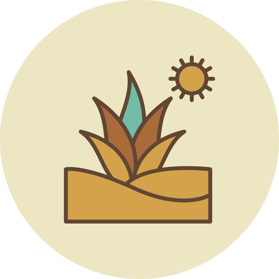 Agave Filled Retro vector
