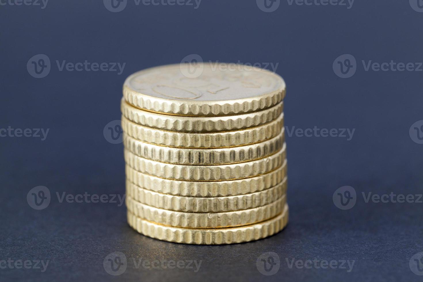 pile of euro cents for fifty photo