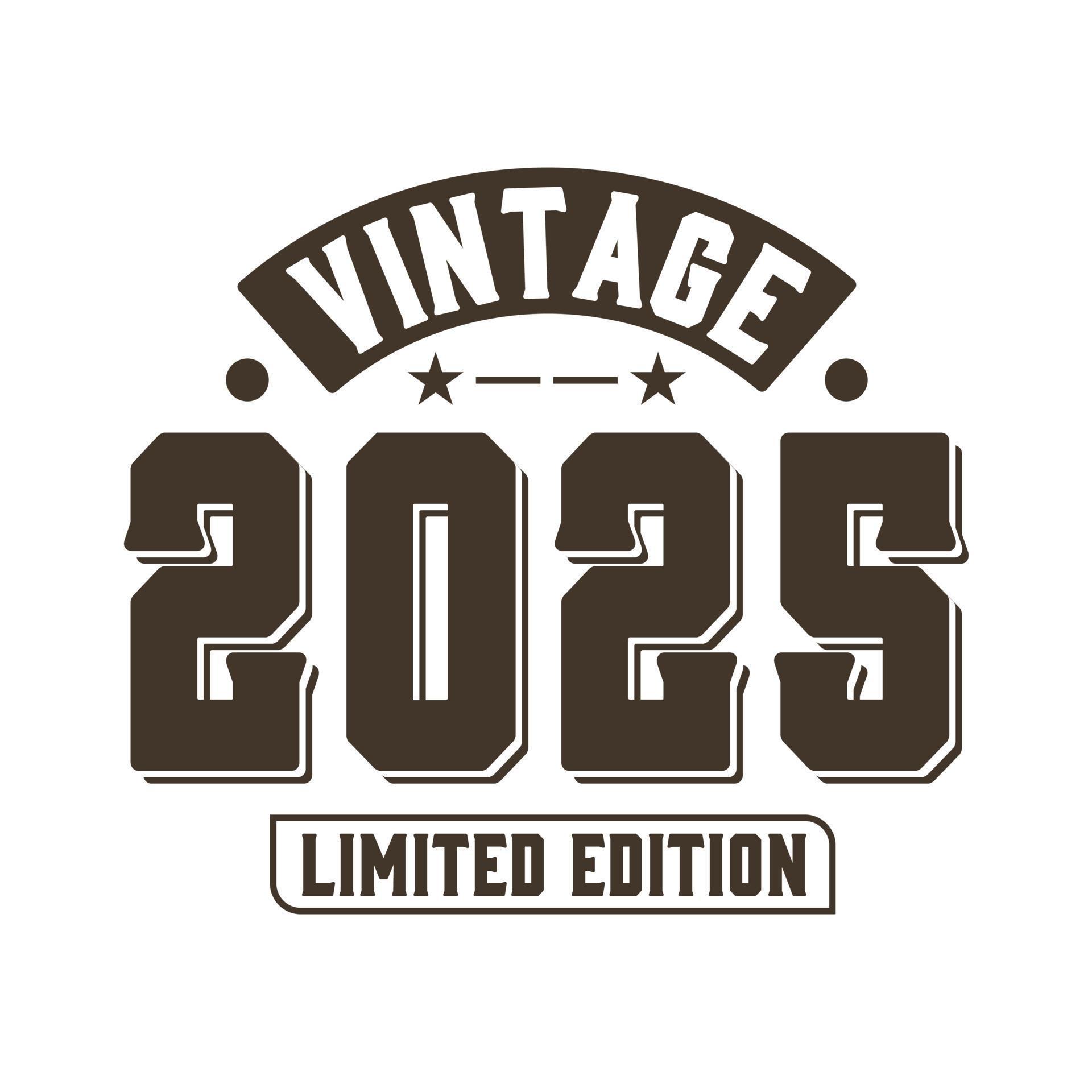 Born in 2025 Vintage Retro Birthday, Vintage 2025 Limited Edition