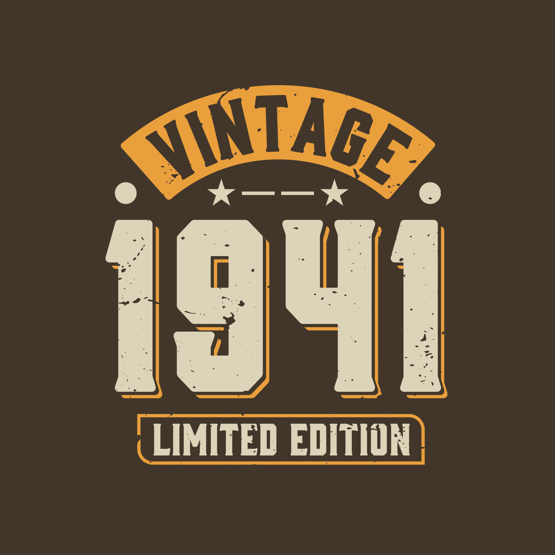 Vintage 1941 Limited Edition. 1941 Vintage Retro Birthday 9723002 ...