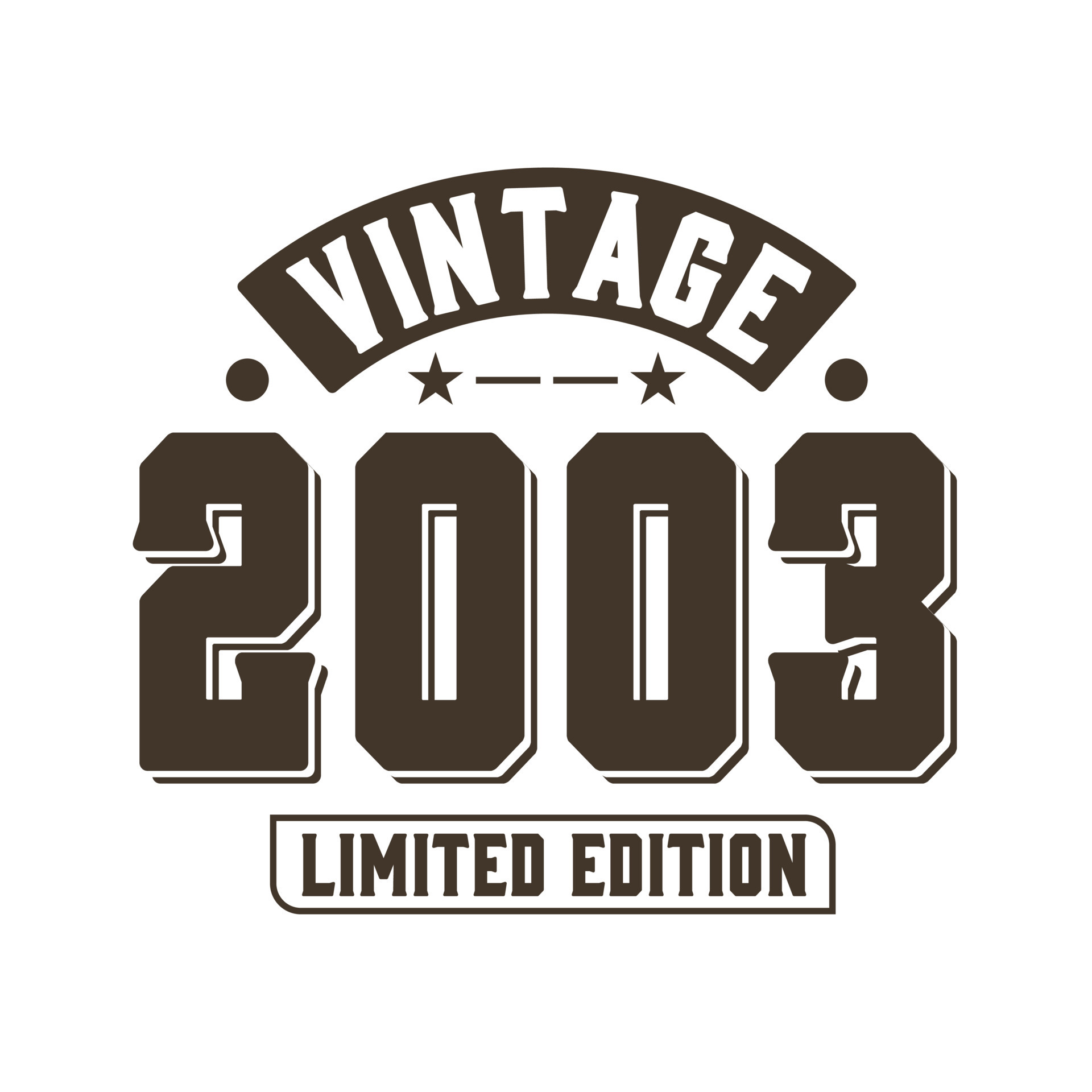 Born in 2003 Vintage Retro Birthday, Vintage 2003 Limited Edition ...