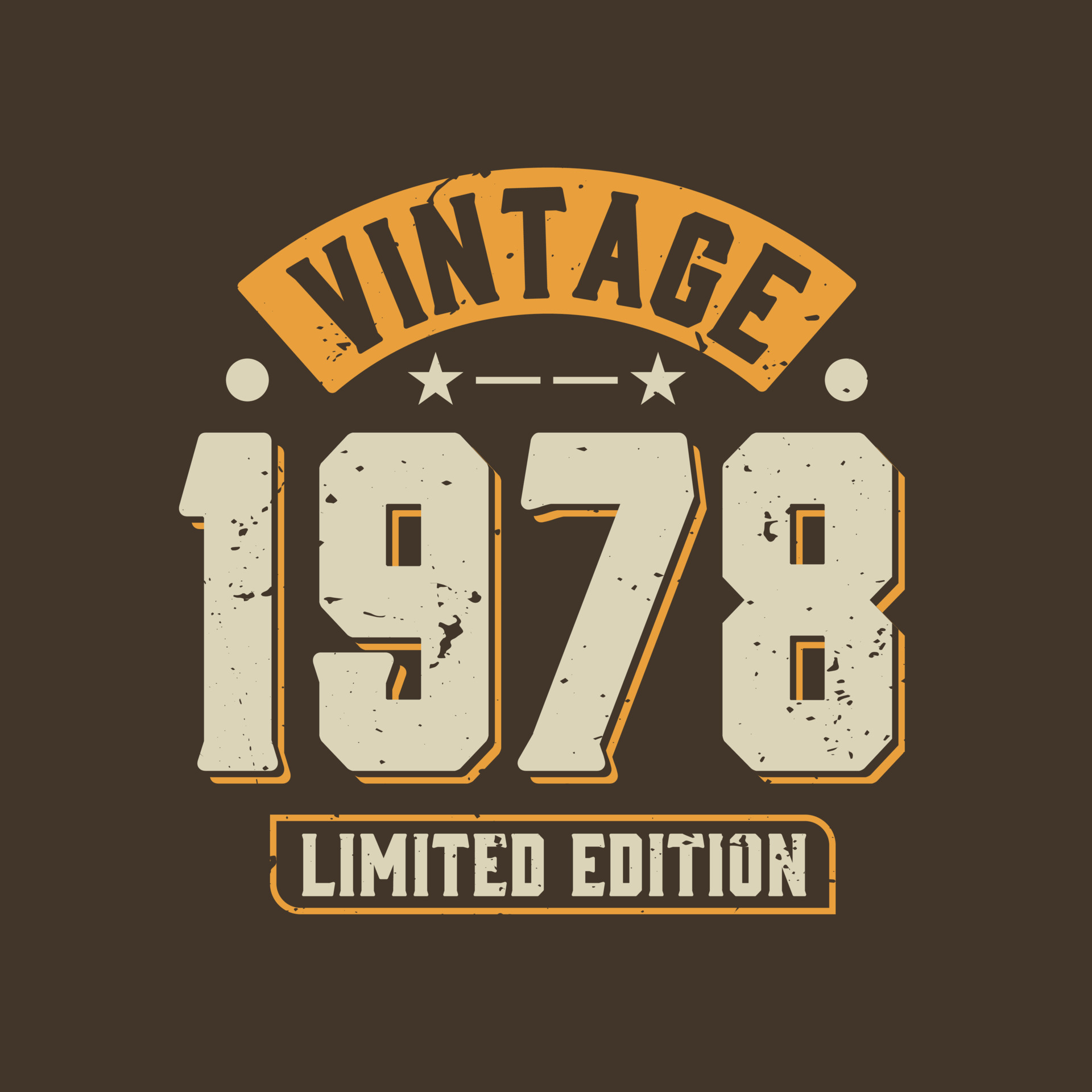 Edición limitada de la cosecha 1978. cumpleaños retro de la vendimia de