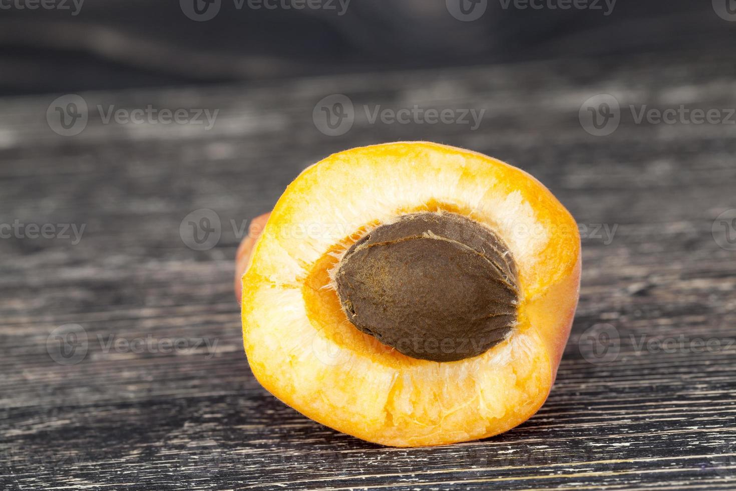 broken ripe apricot photo