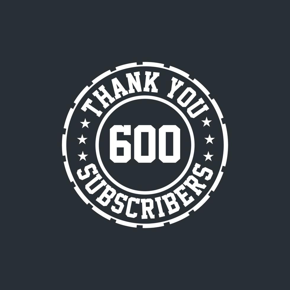 Thank you 500 Subscribers celebration, Greeting card for social networks. vector