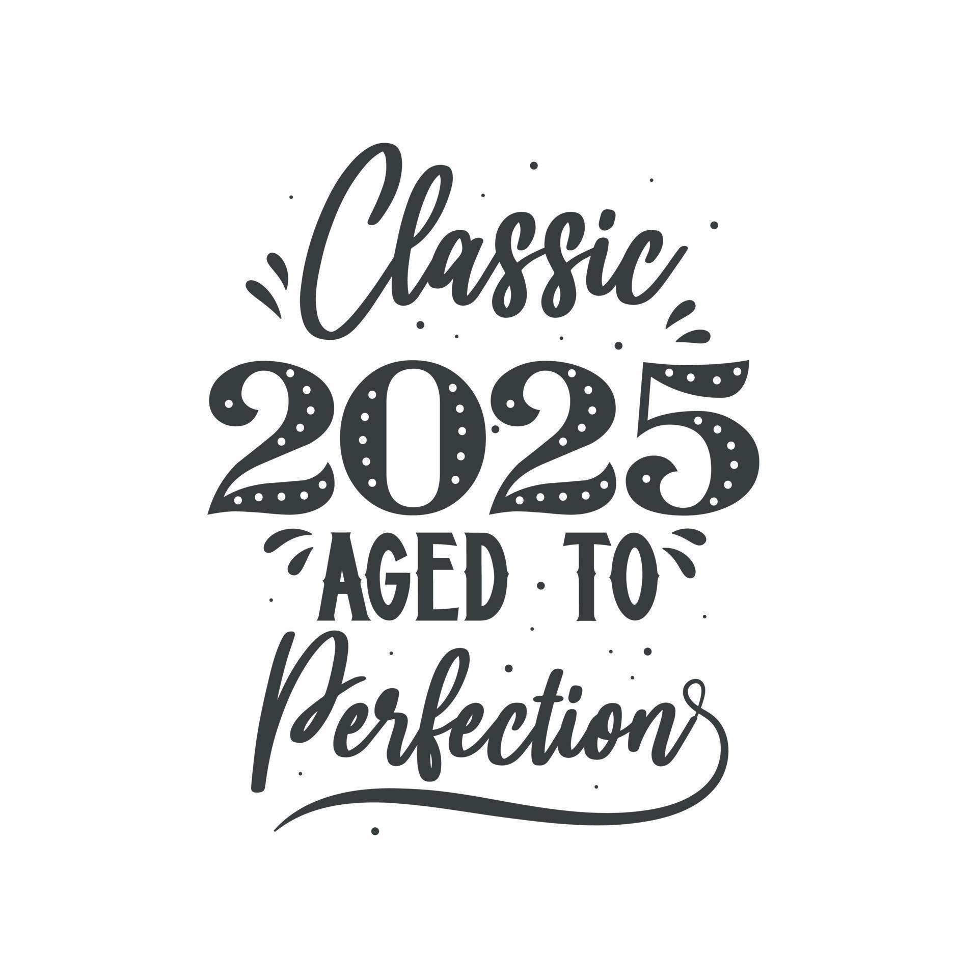 Born in 2025 Vintage Retro Birthday, Classic 2025 Aged to Perfection