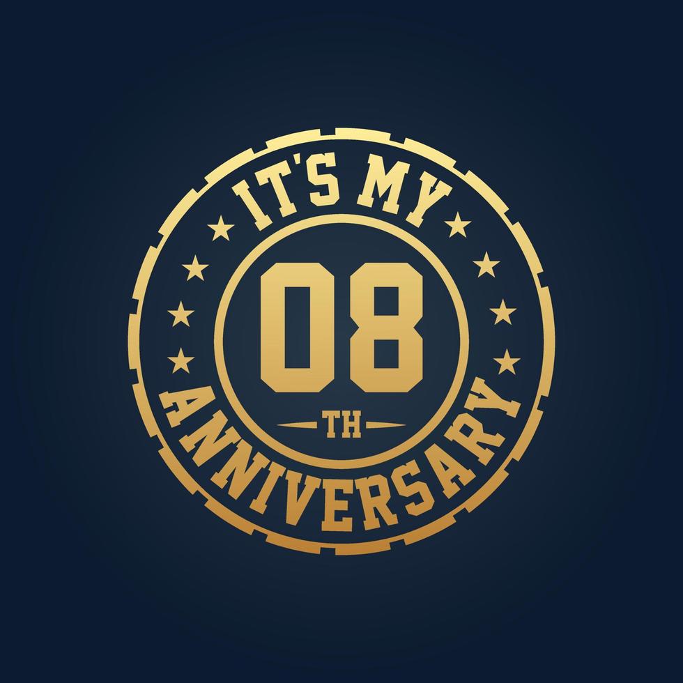 It's my 8th Anniversary, 8th Wedding Anniversary celebration vector