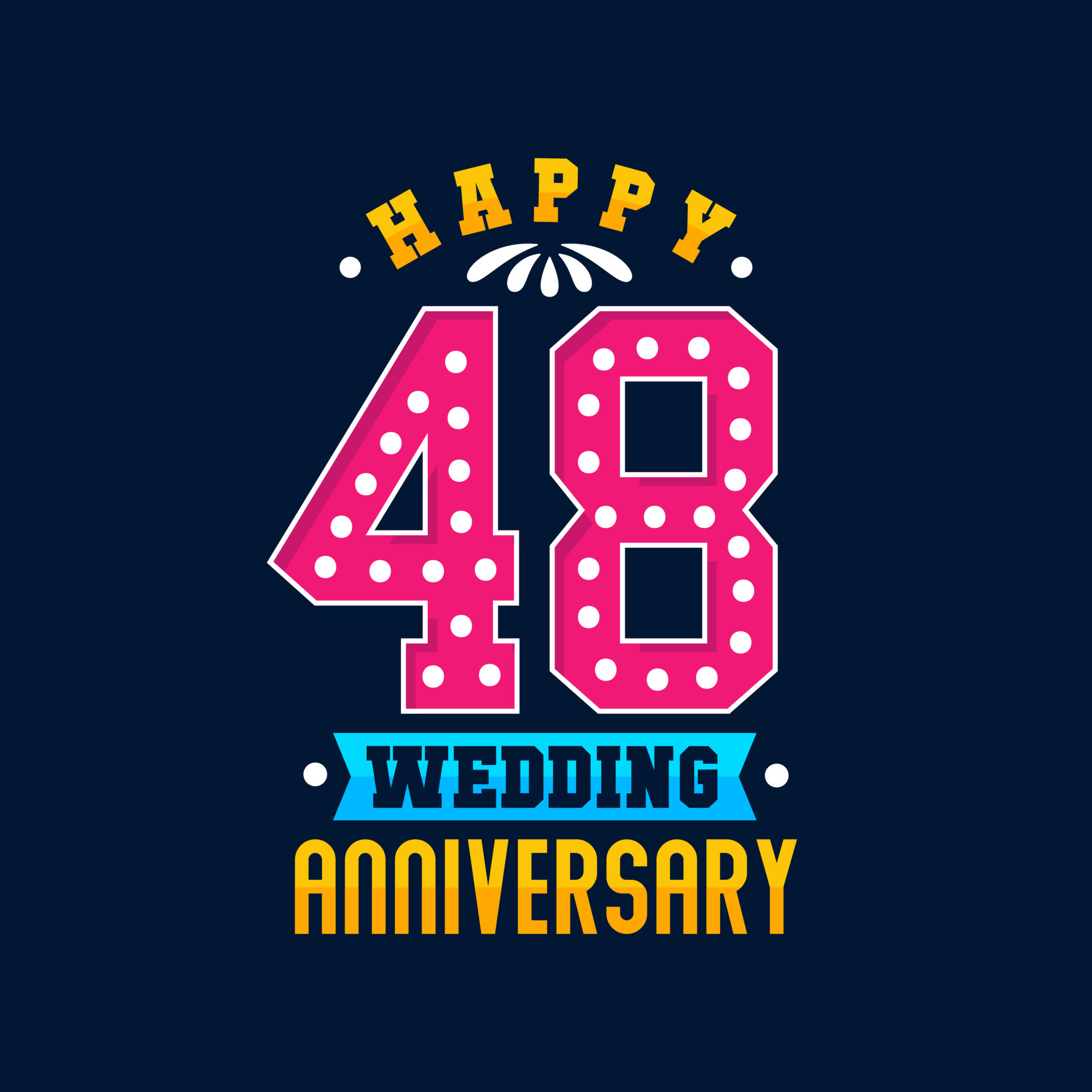 Happy 48th Wedding Anniversary Celebration 9723584 Vector Art At Vecteezy Happy 48th Wedding Anniversary Celebration 9723584 Vector Art At Vecteezy