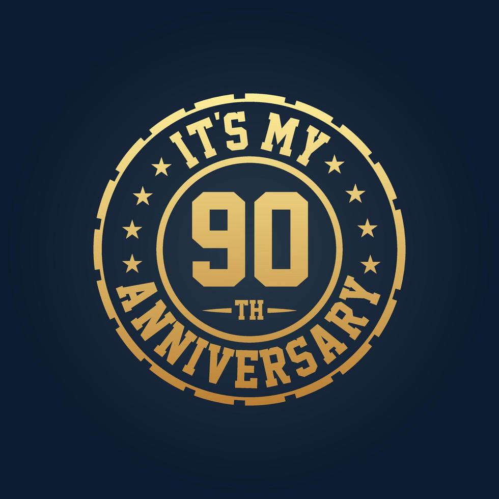 It's my 90th Anniversary, 90th Wedding Anniversary celebration vector