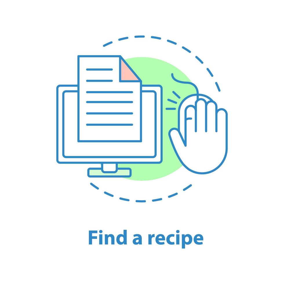 Data searching concept icon. Internet surfing idea thin line illustration. Computing. Vector isolated outline drawing