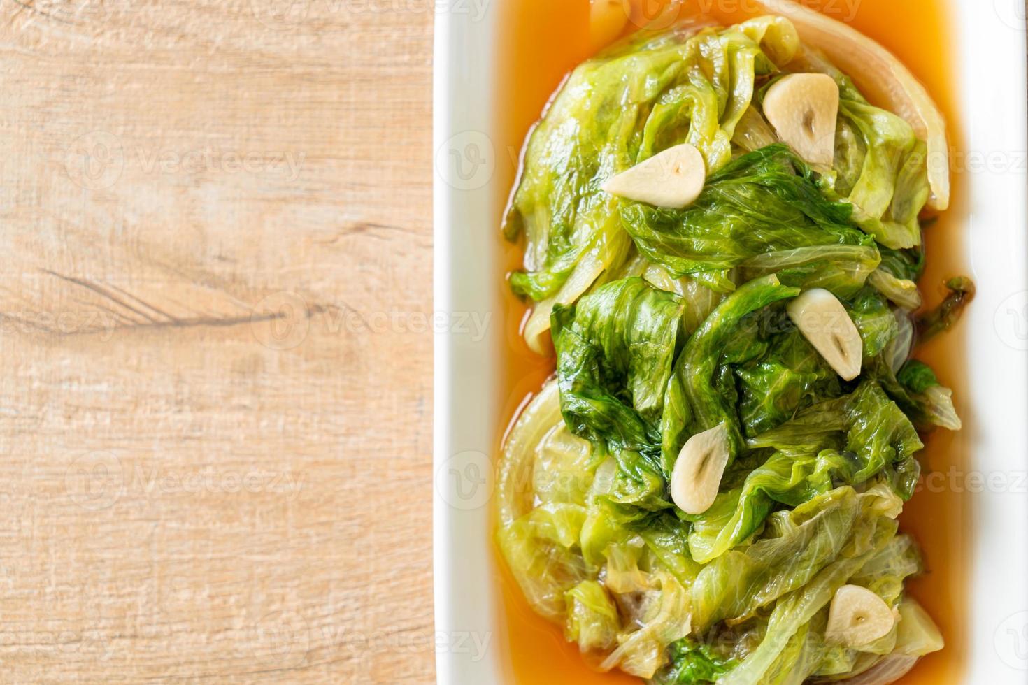 Stir fried Iceberg lettuce with Oyster sauce 9724432 Stock Photo at Vecteezy