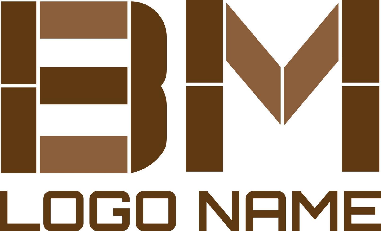 BM initial floor wood logo free vector