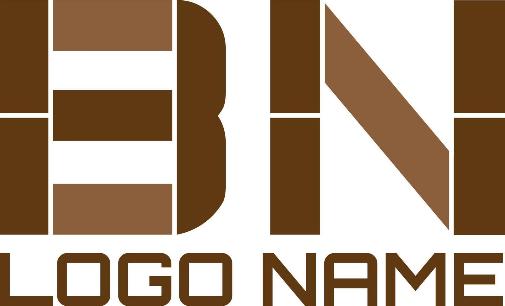 BN initial floor wood logo free vector