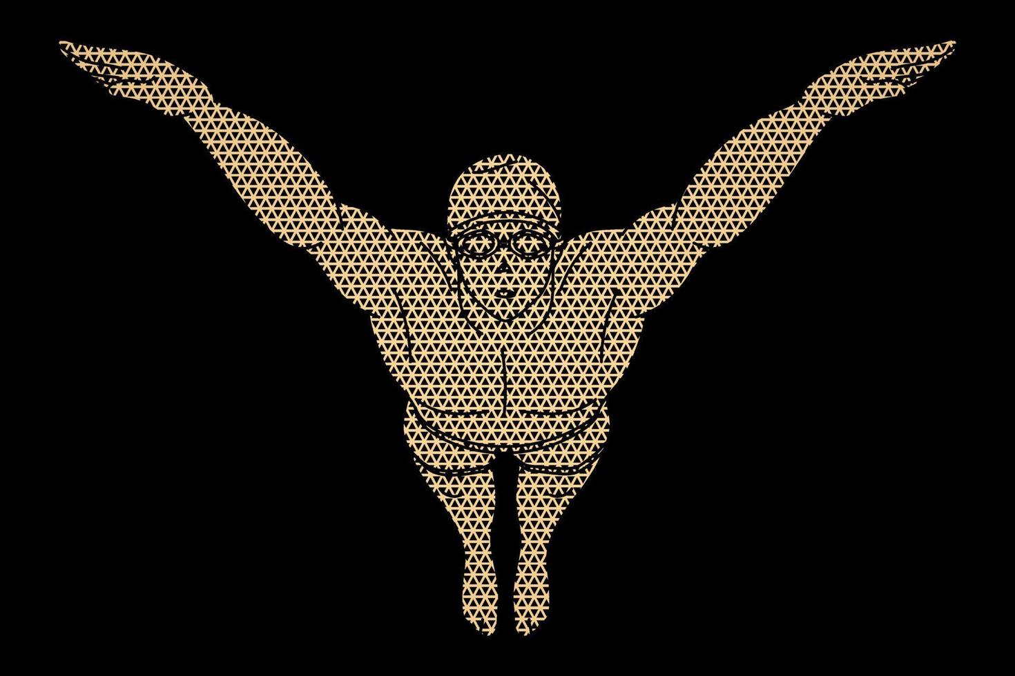 deporte de natación abstracto un nadador masculino vector