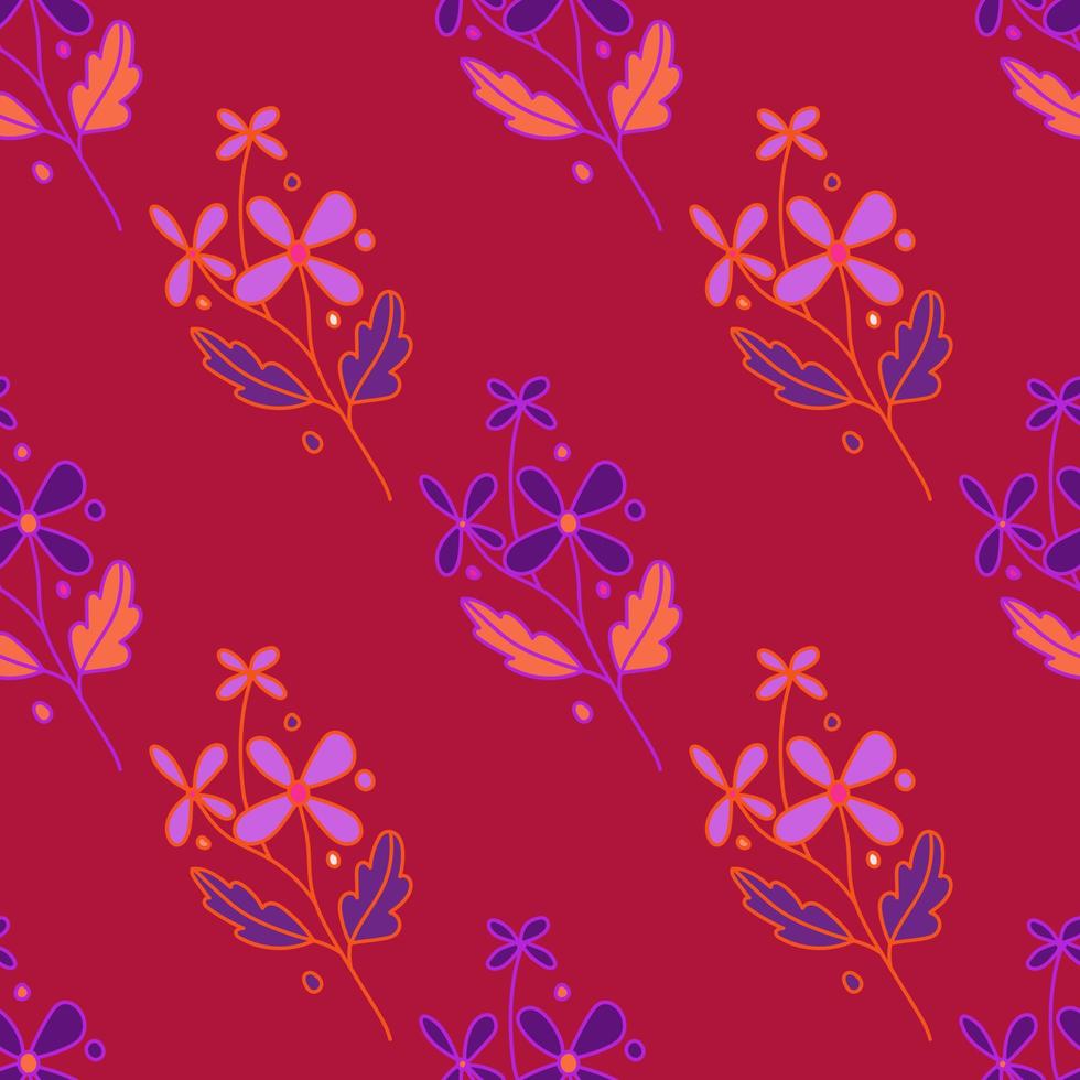 Hand drawn vintage flower seamless pattern. Hand drawn elegant botanical wallpaper. vector