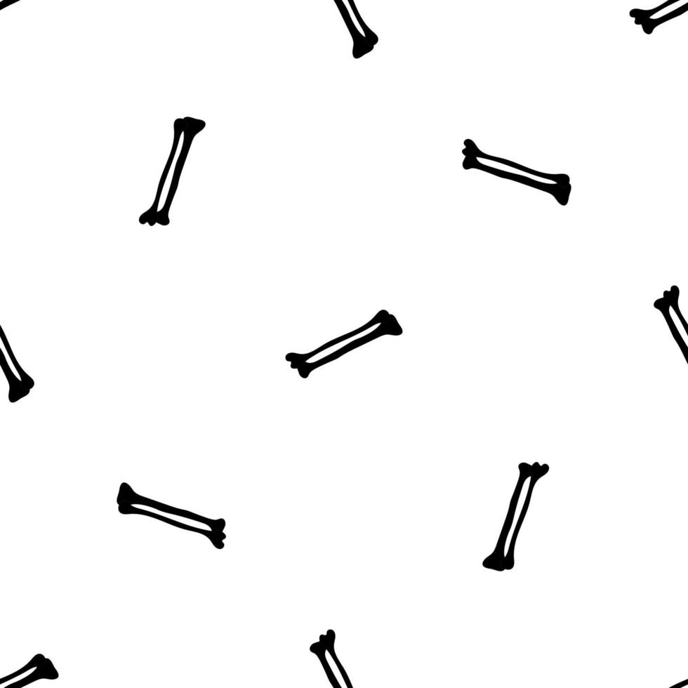 Black skeletons in various poses pattern. Halloween design. Perfect for fall, holidays, fabric, textile. Seamless repeat swatch. vector