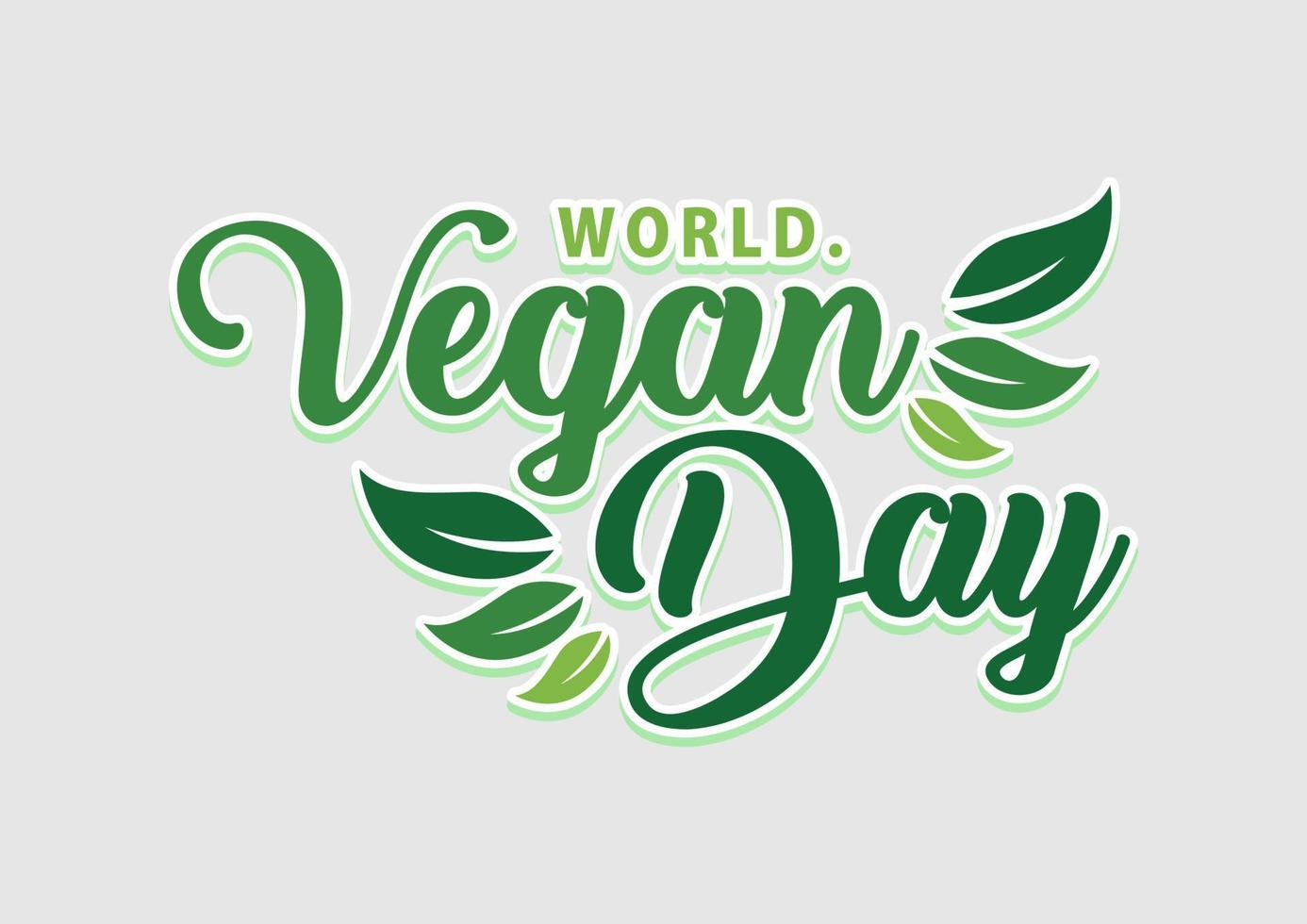 tipografía de la colección de insignias del día mundial vegano. apto para etiqueta, placa, símbolo. pasos vectoriales 10. vector