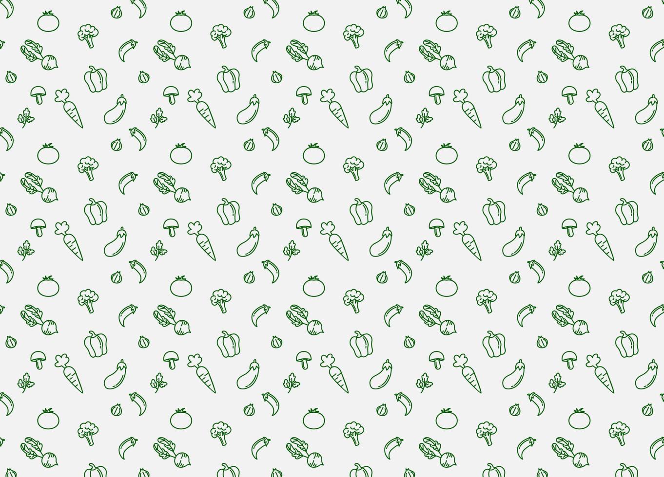 Doodle vegetables seamless vector background for banner, backdrop, flyer, poster. Vector eps 10