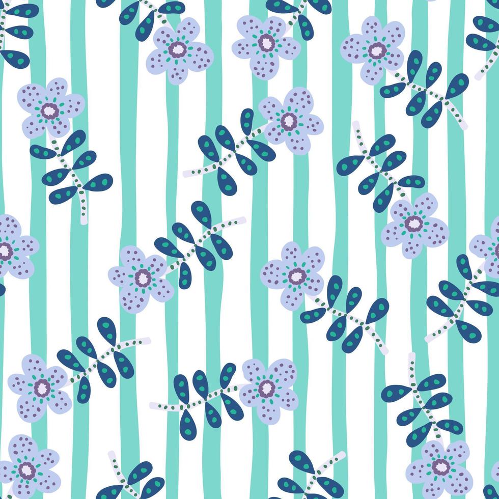 Simple daisy flower seamless pattern. Floral wallpaper. Cute ditsy print. vector