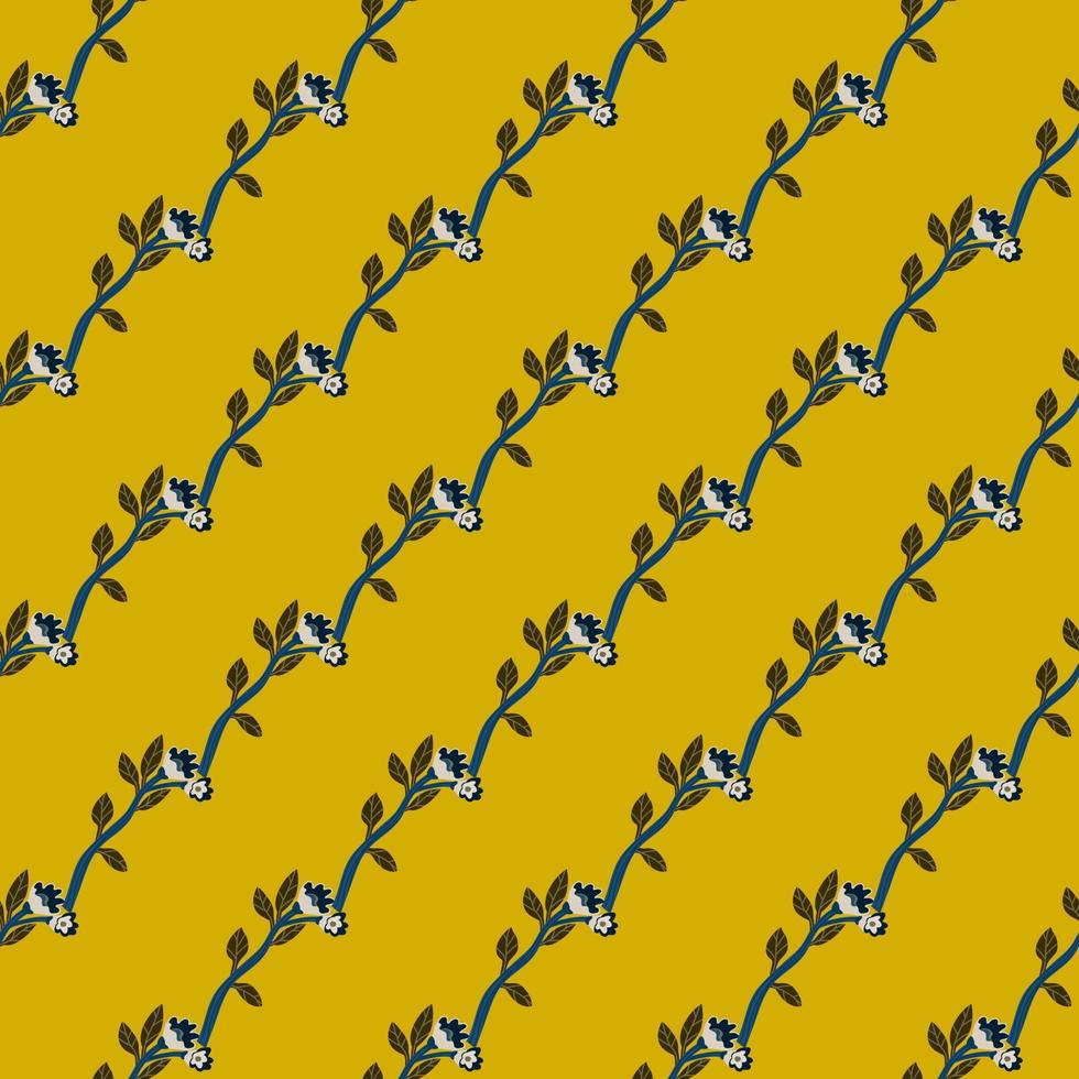 Abstract flower seamless pattern. Creative floral wallpaper. Naive art style. vector