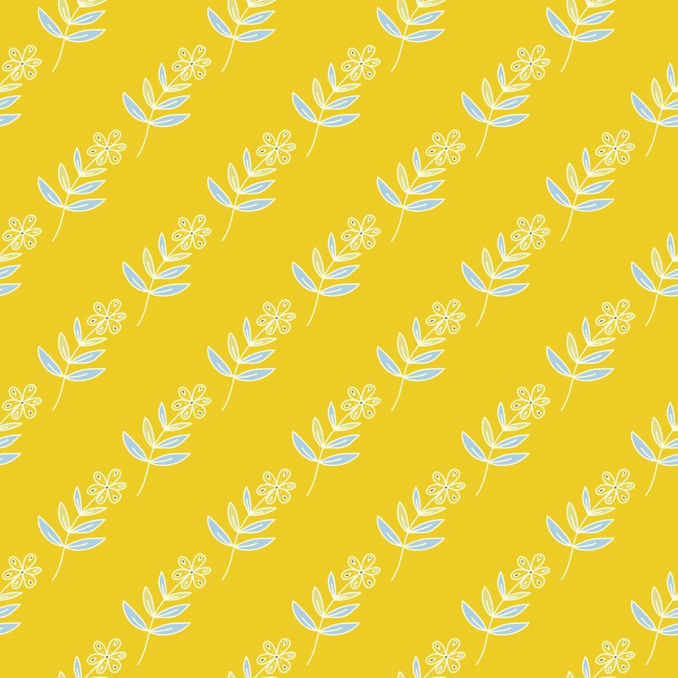 Hand drawn ditsy flower seamless pattern. Simple floral field endless wallpaper. vector