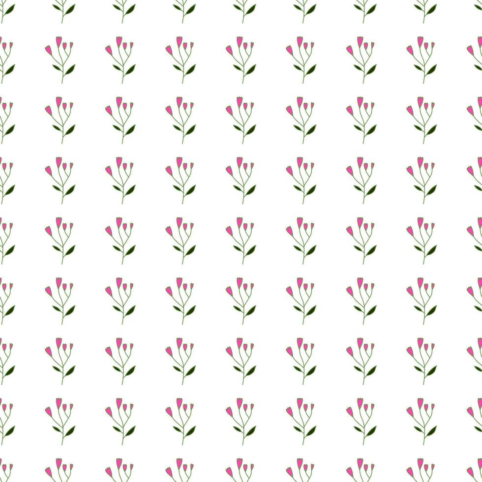 linda flor abstracta de patrones sin fisuras. papel tapiz floral dibujado a mano. vector