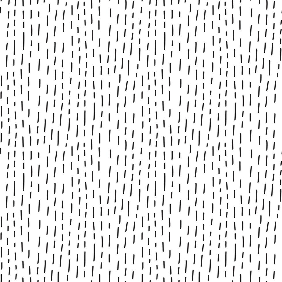 Seamless pattern with Vertical hand drawn doodle dashes. Black paint dry lines background. Abstract scandinavian texture, vector geometric backdrop. Short grunge brushstrokes for textile design.