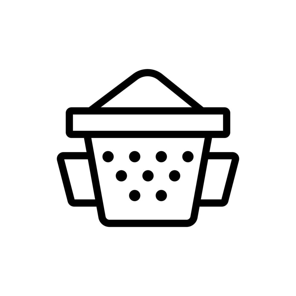 sieve with flour icon vector outline illustration