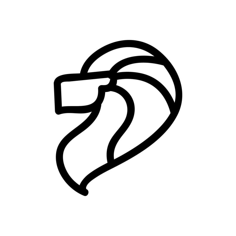 vector de icono de león. ilustración de símbolo de contorno aislado