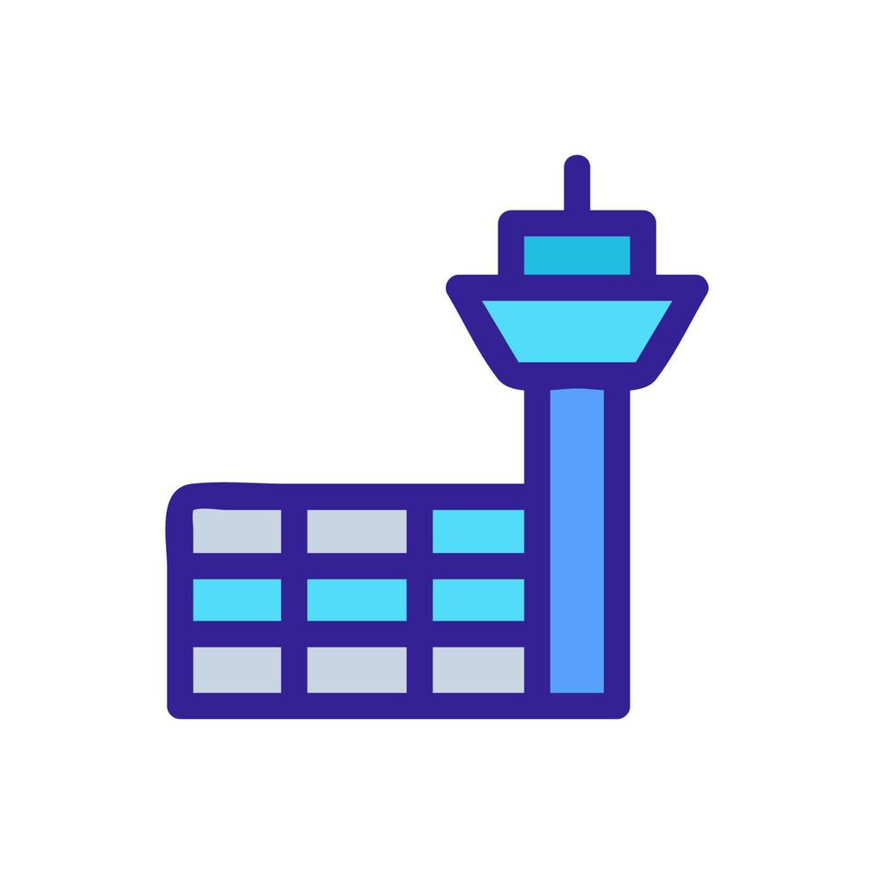 Airport icon vector. Isolated contour symbol illustration vector