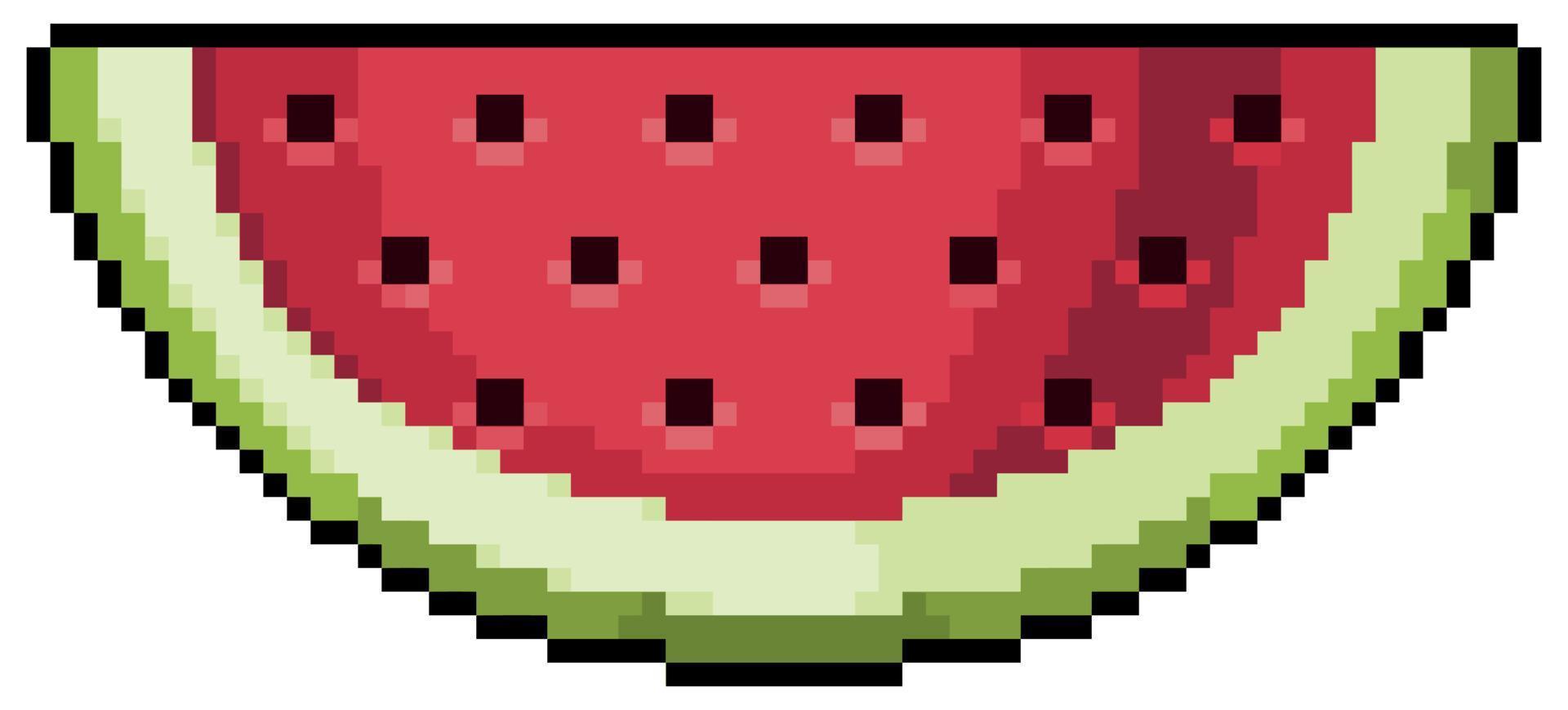 16px top-down fruits icons set, pixel art, peach, watermelon