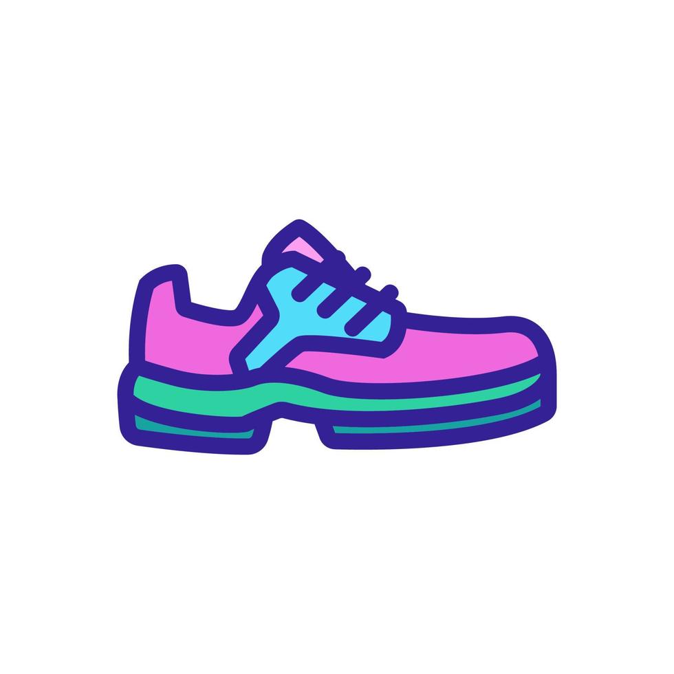 ilustración de contorno de vector de icono de zapato de zapatillas