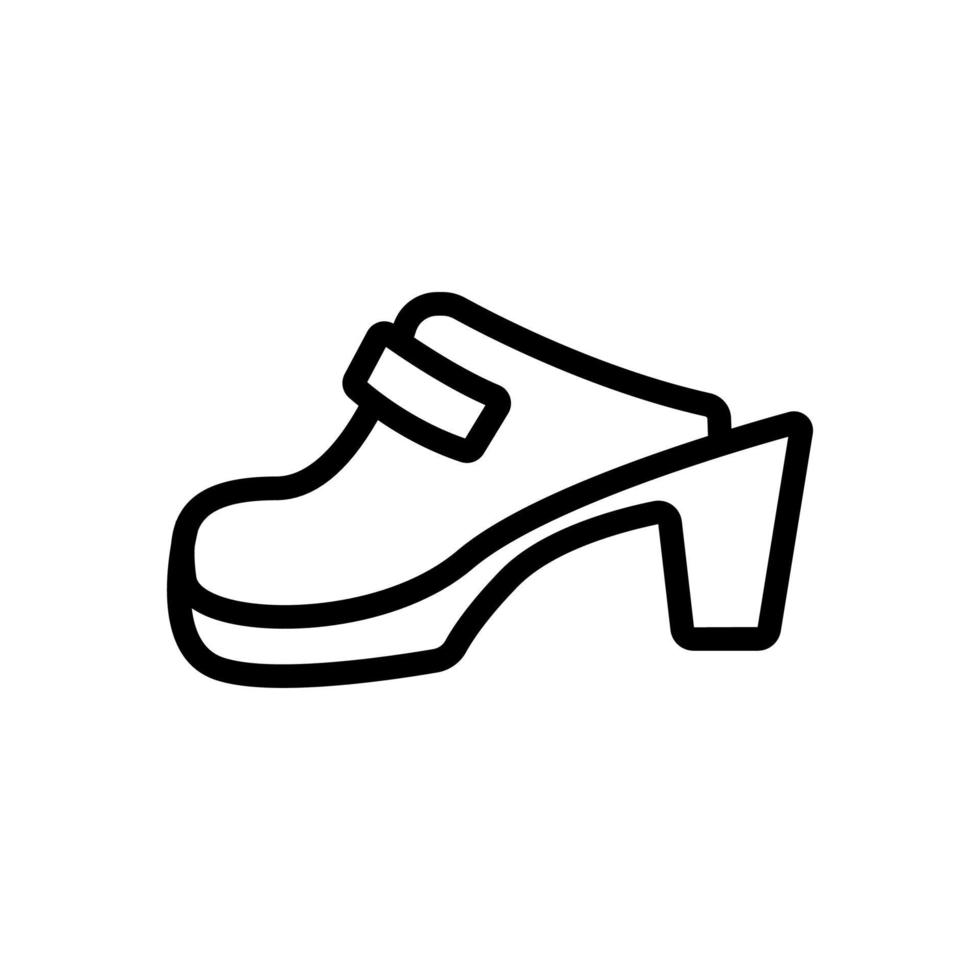 mule shoe icon vector outline illustration