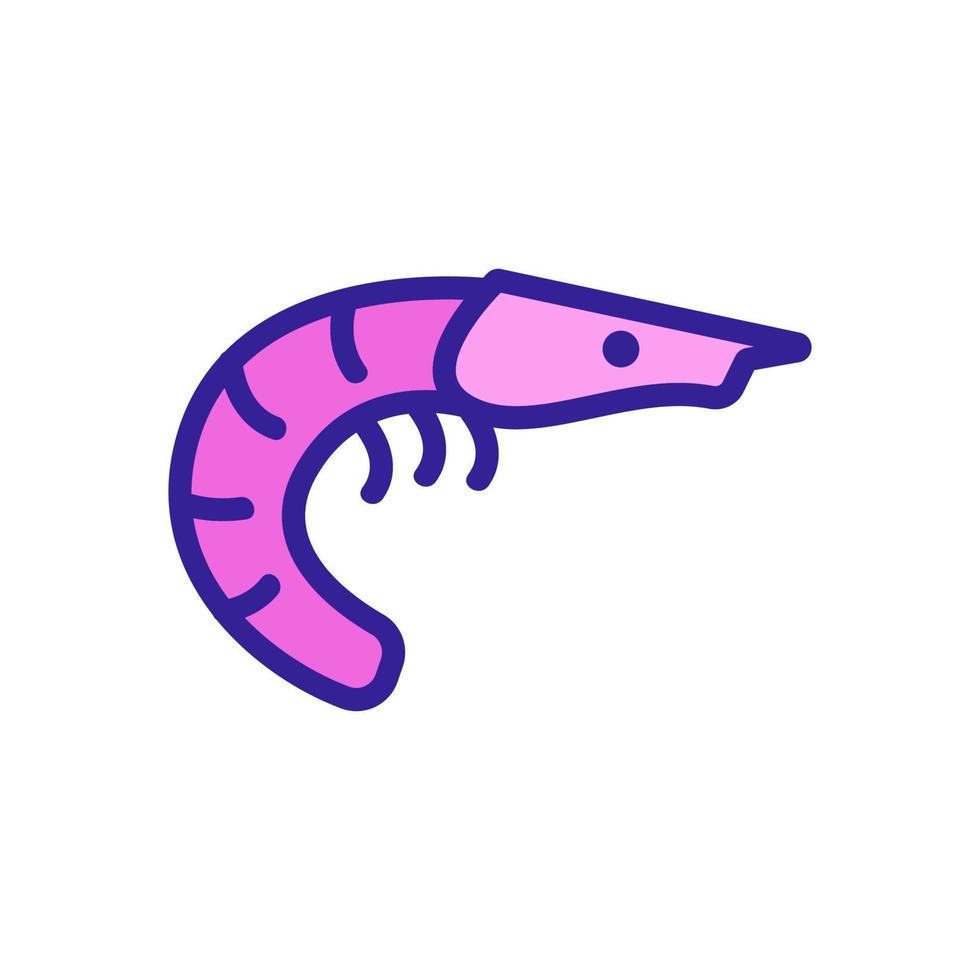 shrimp icon vector. Isolated contour symbol illustration vector