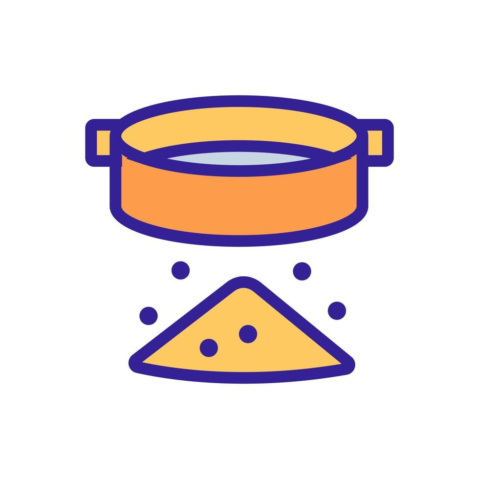 sieve kitchen ware icon vector outline illustration