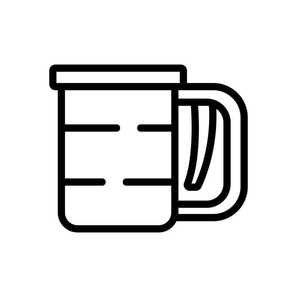 ilustración de contorno de vector de icono de taza medidora