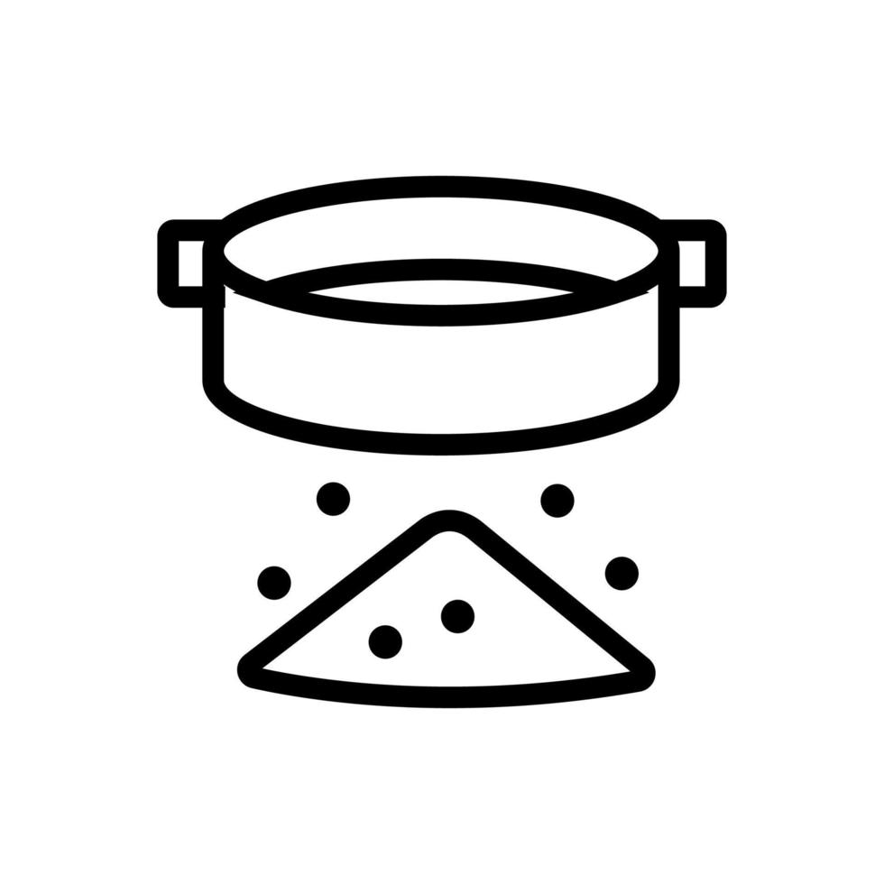 sifting flour icon vector outline illustration