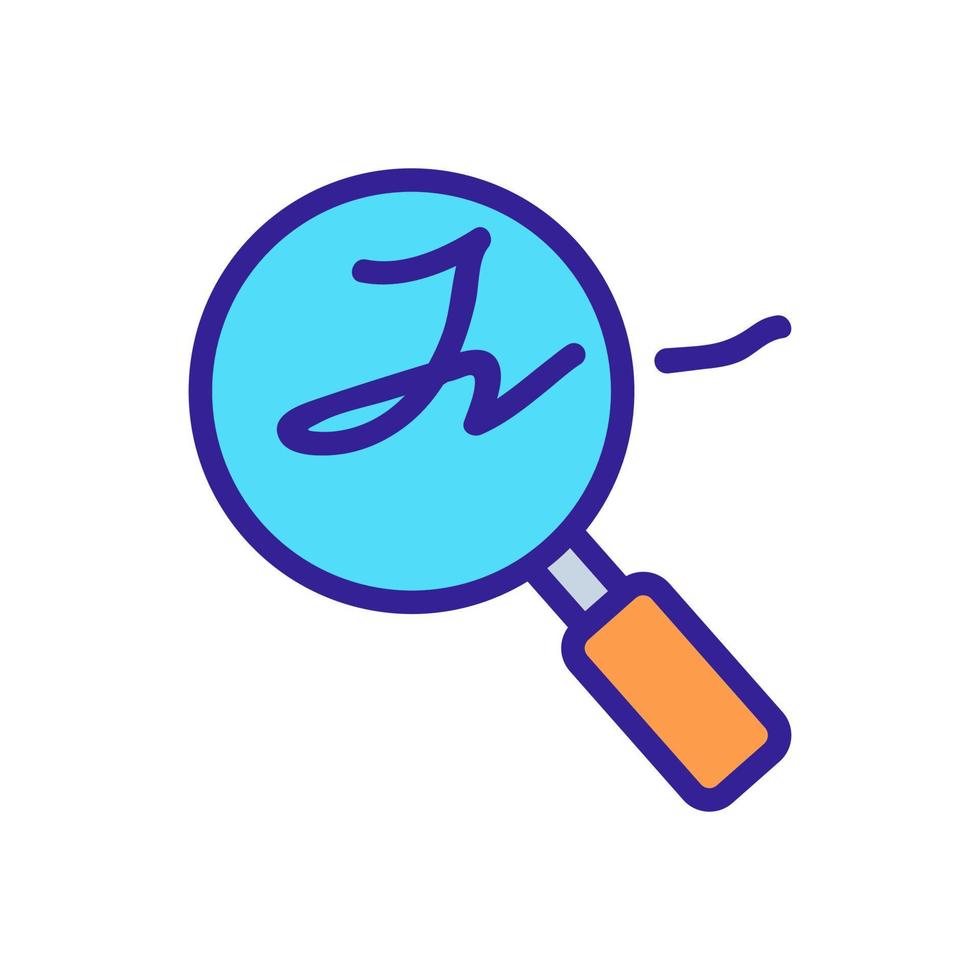 personal signature research icon vector outline illustration
