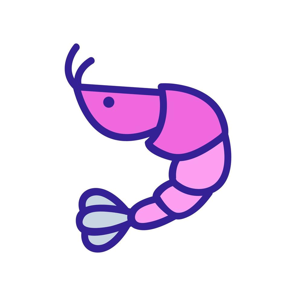 shrimp icon vector. Isolated contour symbol illustration vector