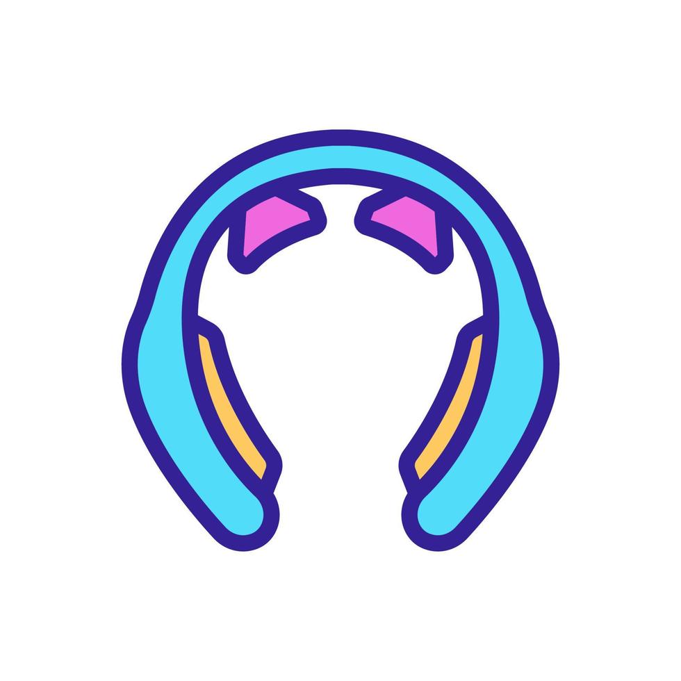 orthopedic pillow with nozzles for shoulders and neck icon vector outline illustration