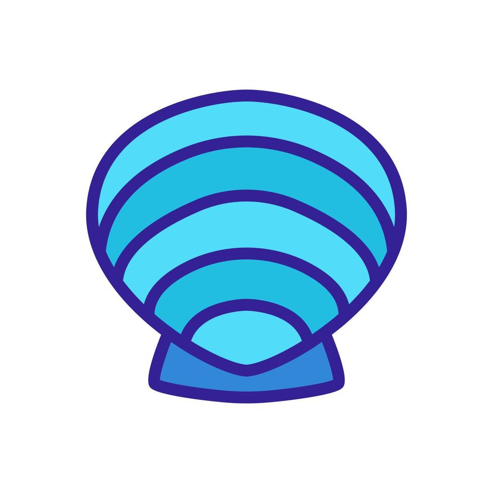 shell icon vector. Isolated contour symbol illustration vector