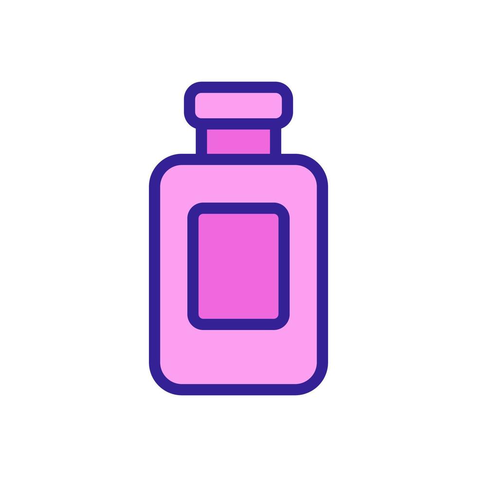 cosmetic jar with label icon vector outline illustration