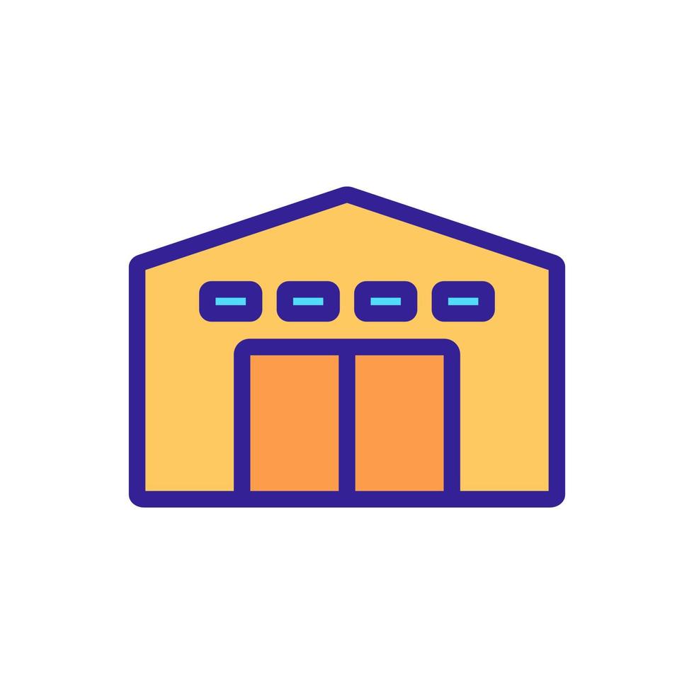 service garage with alarm icon vector outline illustration