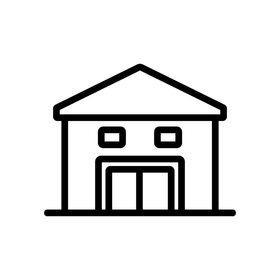 triangular roof shed icon vector outline illustration
